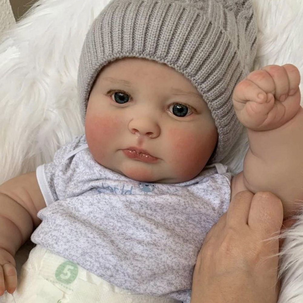 60cm grande gordo bebé simulación bebé renacido muñeca Joseph de alta gama exquisito hecho a mano pintado 3D piel