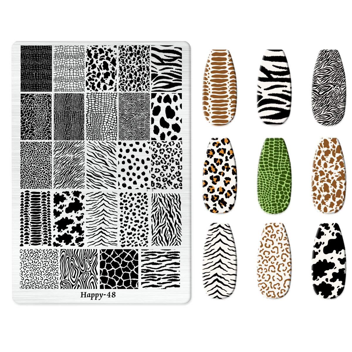Xiaohongshu's Popular Jingtian Nail Art Stamping Plate Kt Cat Nail Art Bow Cartoon Line Frosted Stamping Plate