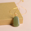 Organic pendant jade, small necklace, design advanced retro chain for key bag , light luxury style, high-quality style, simple and elegant design