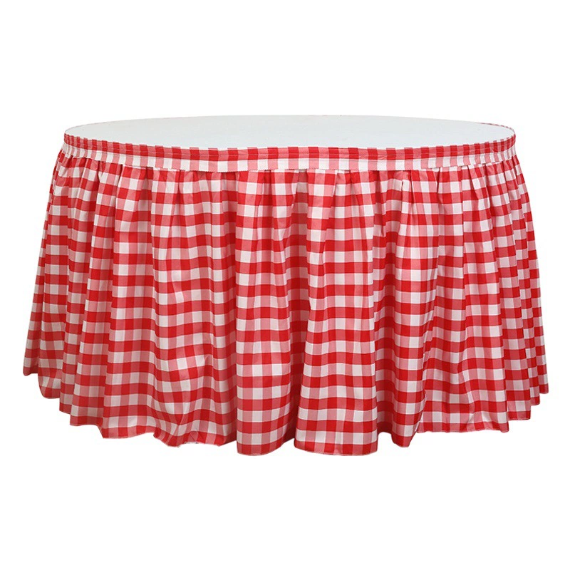 Производитель поставляет американские свадебные скатерти в стиле кантри, размером 21,5 фута, 17,5 футов и 14,5 футов, с клетчатым узором.