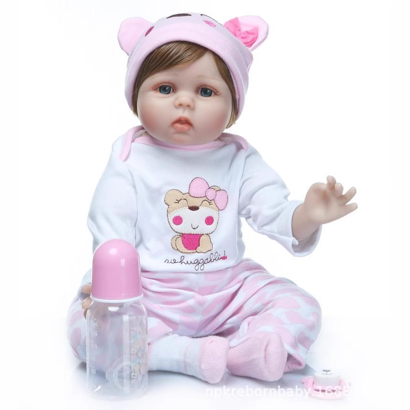Juguete para niños muñeca de oso rojo muñeca Linda muñeca de simulación de cuerpo de tela