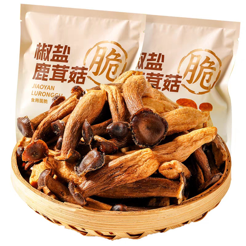 椒盐鹿茸菇脆即食酥脆菌菇干果蔬脆蔬菜干解馋零食小吃非膨化食品|undefined