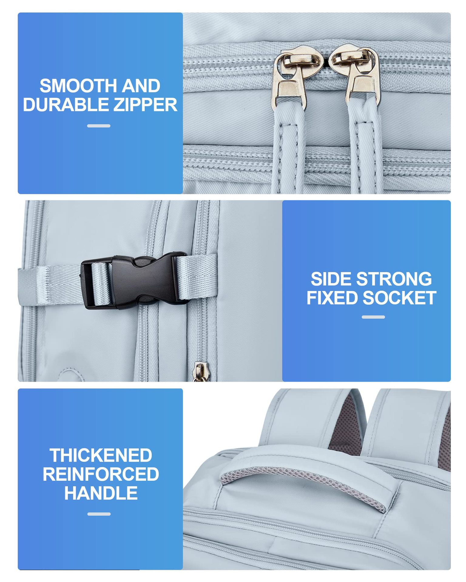 1875g Weight Nylon Lining Material Zipper Closure Type Double Shoulder Straps Strap Type Functional Backpack Bags Type Travel, Daily Occasion Nylon Material Women's Backpack Backpack Solid Color Pattern All Seasons Season Unisex Gender Streetwear Style Square Shape Solid Color Travel Daily Women's Backpack 8