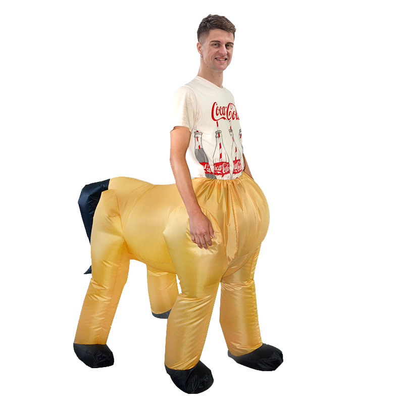 Venta caliente Traje inflable transfronterizo Dinosaurio de Halloween Alien Tyrannosaurus Rex Dress Up Ropa de actuación divertida Decoración de fiesta