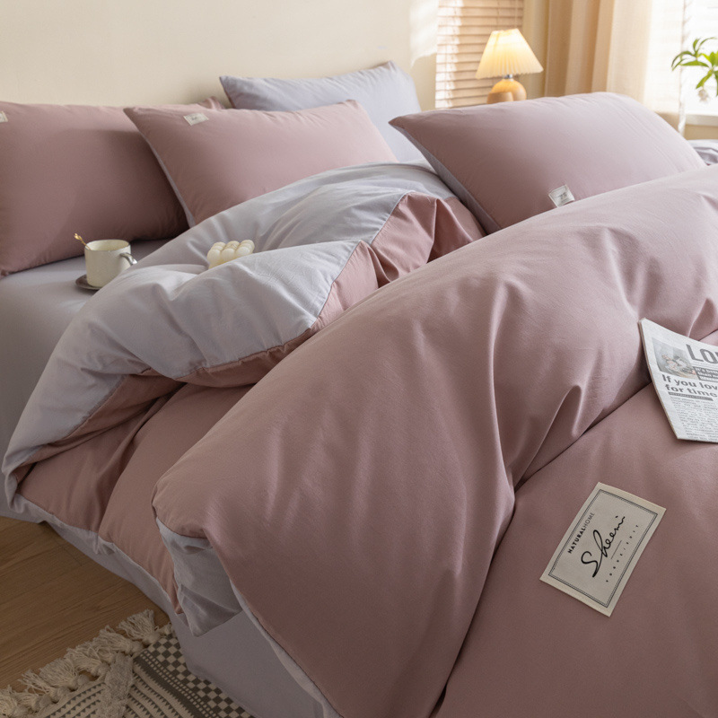 Nueva cubierta de edredón de algodón lavado con agua de una sola pieza de invierno y otoño de algodón puro para una sola persona 150x200 edredón de cuatro piezas