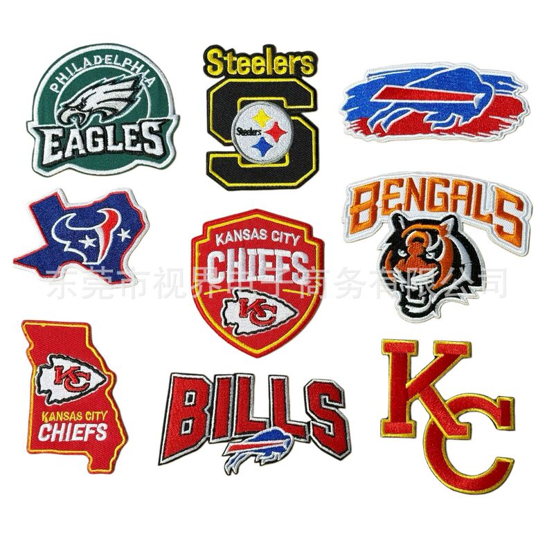 Cross-border best-selling football team emblems, baseball team NFL badges, fabric patches for clothing, packaging patches, and hole repair patches Cross-border best-selling football team emblems, baseball team NFL badges, fabric patches for clothing, packaging patches, and hole repair patches