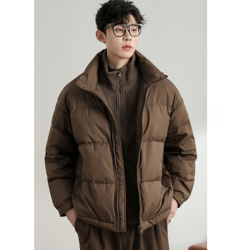 Velvet demi-season knitted fashionable short trend down jacket for…