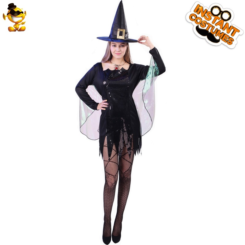 Adulto bruja de Halloween traje de fiesta ropa disfraces Cosplay traje de rendimiento lote de distribución