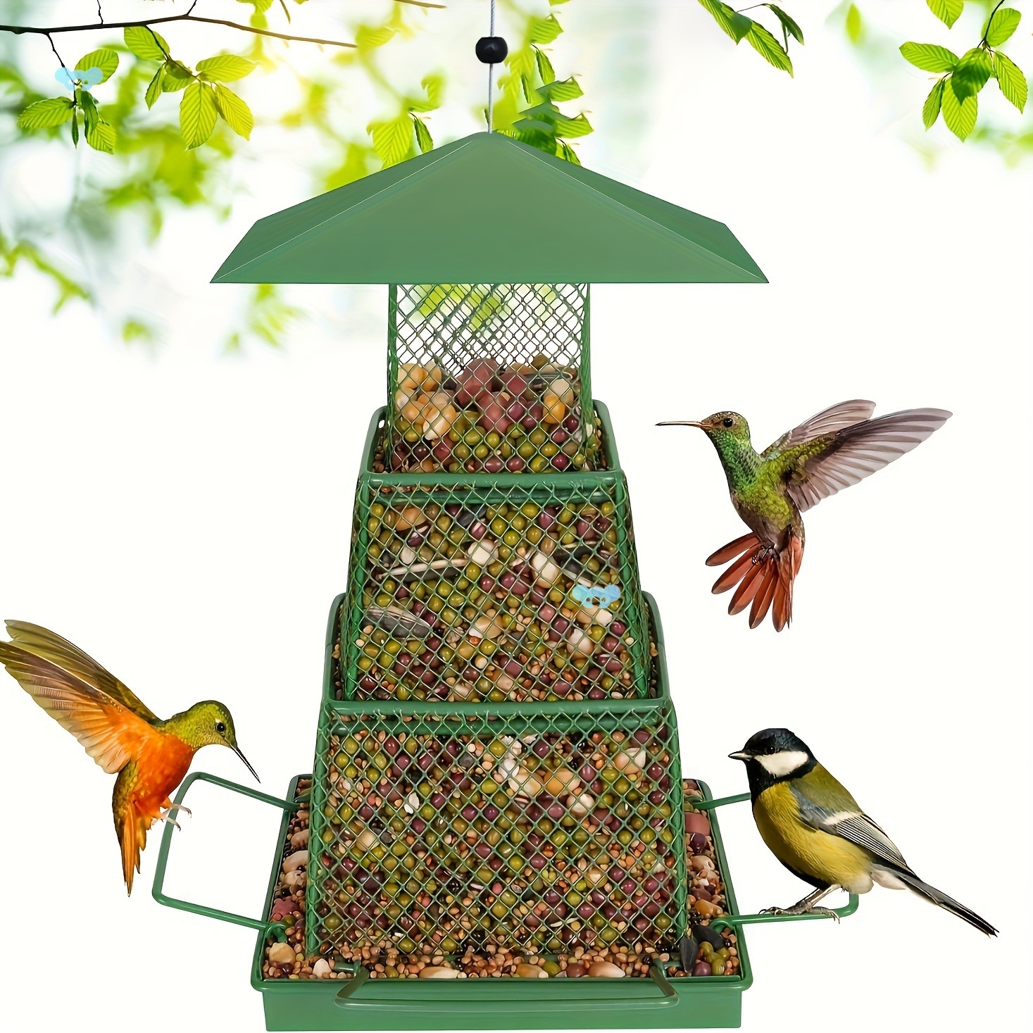 "Seed Saving" Heavy Duty Outdoor Bird Feeder Squirrel,|ms