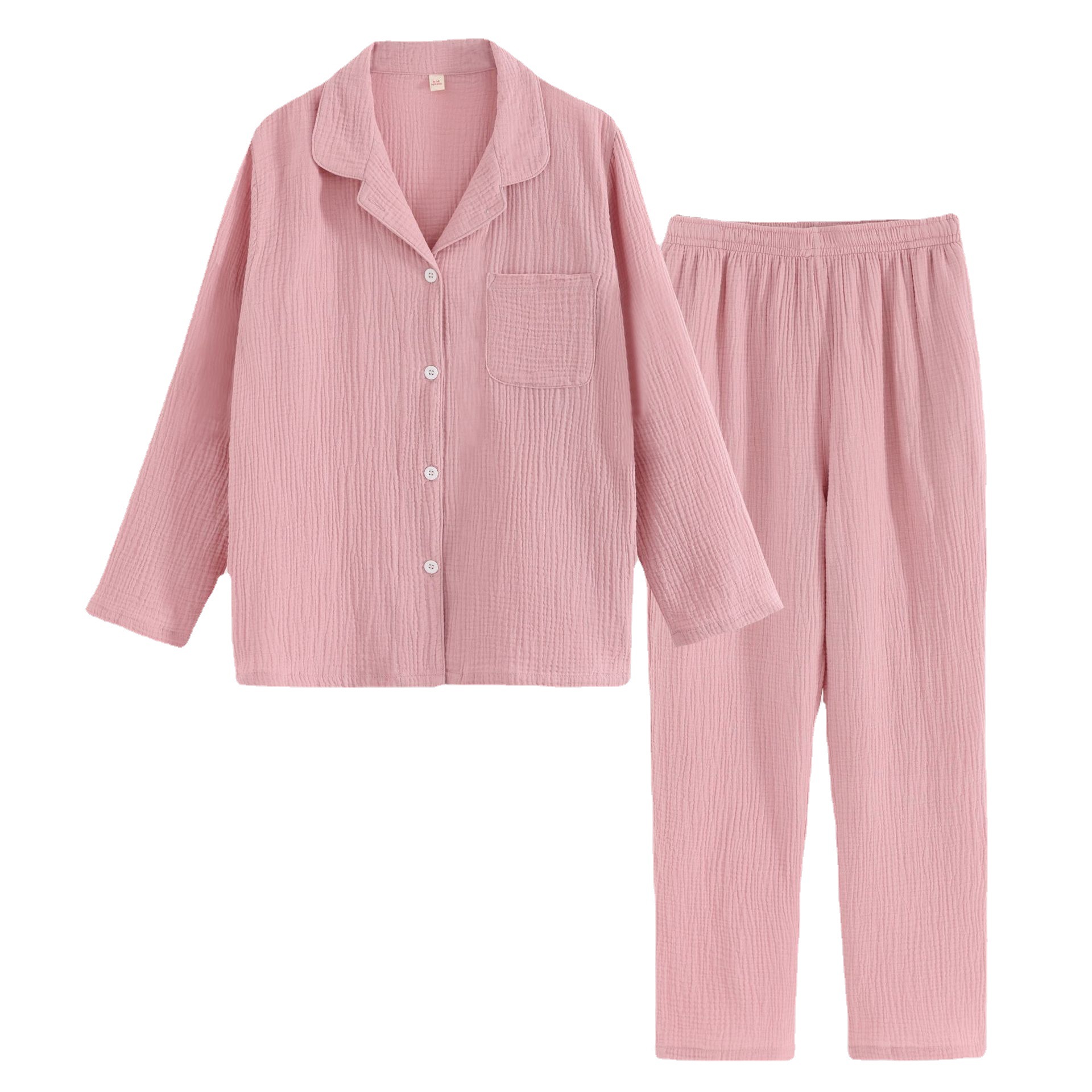 Pijamas de algodón de manga larga de las mujeres de primavera y otoño 2022 nueva de dos piezas larga suelta pareja casual ropa para el hogar