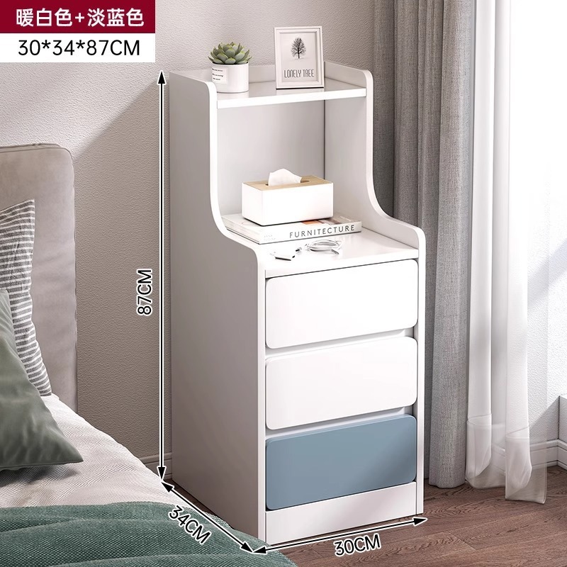 床头柜简约现代卧室置物架简易柜子床尾收纳柜出租房用小型床边柜|undefined