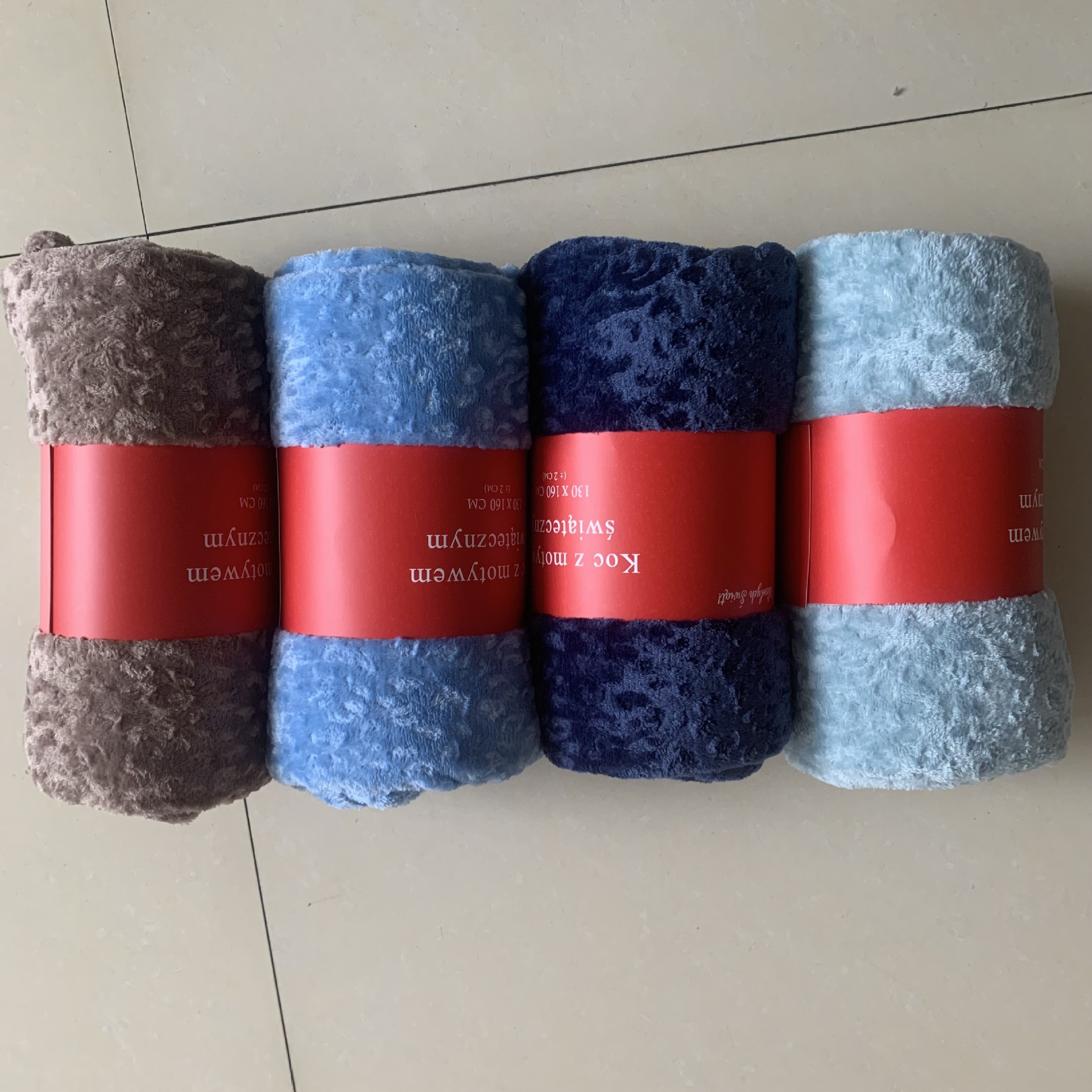 绍兴源头工厂 新品法兰绒刷花毛毯127x152盖毯柔软舒适法兰绒毯