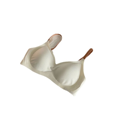 Seamless underwear for women with small breasts that gathers secondary breasts and prevents sagging for students and high school students, beautiful back jelly rimless bra