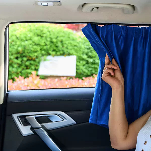 Suede car curtains, sunshades, track-type car window insulation sunshades, side window curtains, manufacturer's direct delivery