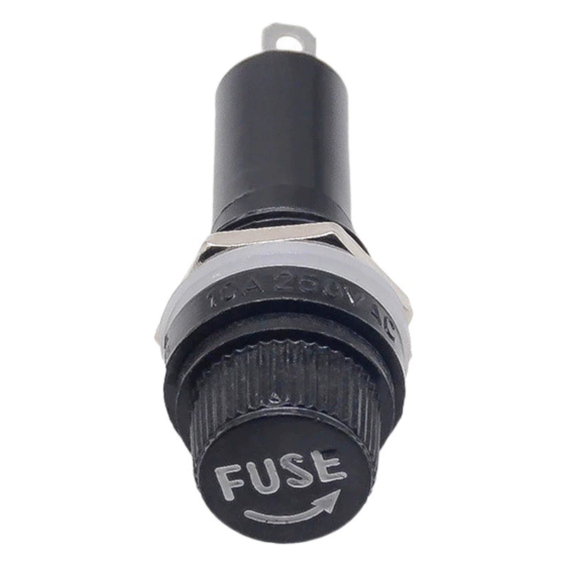 Черное место 5*20MM пробки безопасности держателя ПРЕДОХРАНИТЕЛЯ низкий уровень основания стеклянной лампы 6 X30MM