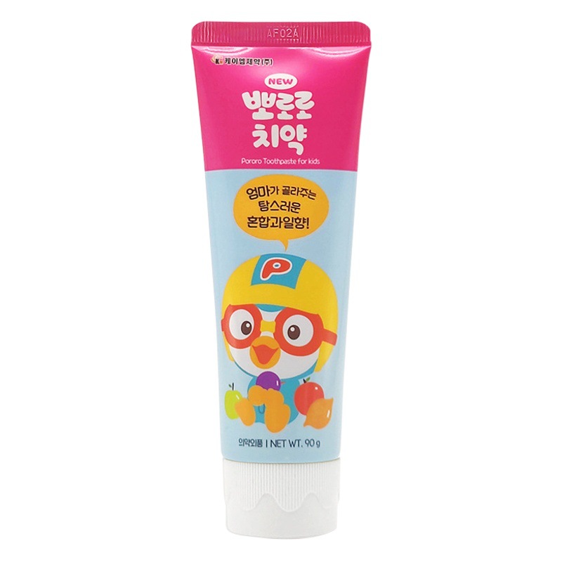 Korean Pororo Bolele Toothpaste Bolele Kidsren's Toothpaste Boys and Girls Fruity Flavor 2 Years Old and Above 90g