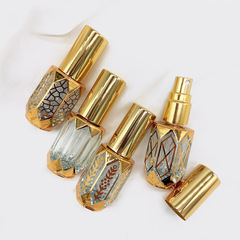 6ml Perfume Bottle, Repackaged Bottle, Essential Oil Roller Bottle, Gold-Plated, Rotary Sprayer Bottle, Sample Portable Cosmetic Bottle