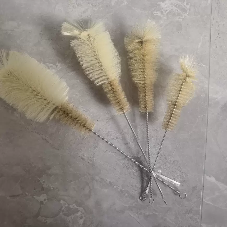 毛刷圆底烧瓶刷三口瓶刷平底刷k式瓶刷玻璃器皿清洗刷试管超细