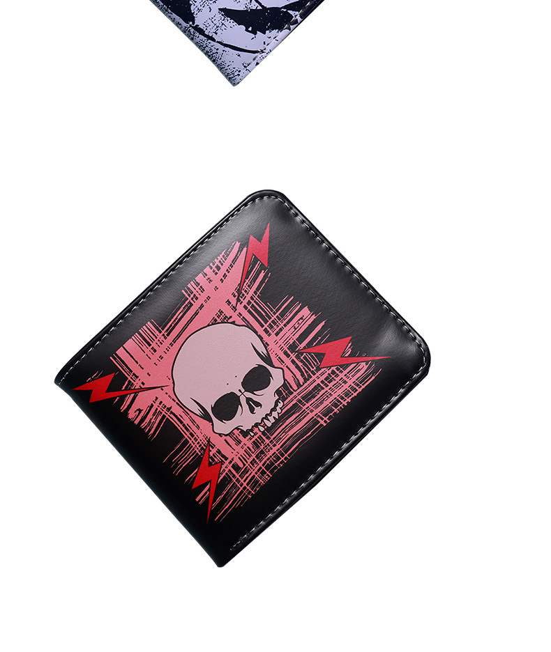 Men's Skull PVC Open Small Wallets display picture 9