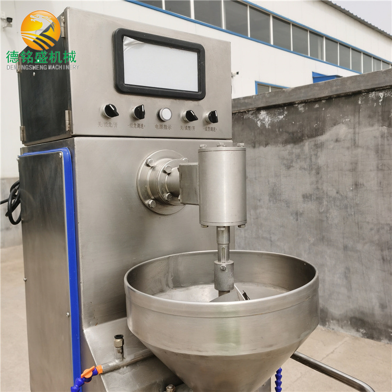 更换磨具调大小的丸子成型机 肉丸子加工设备 蒸汽加热蒸煮线