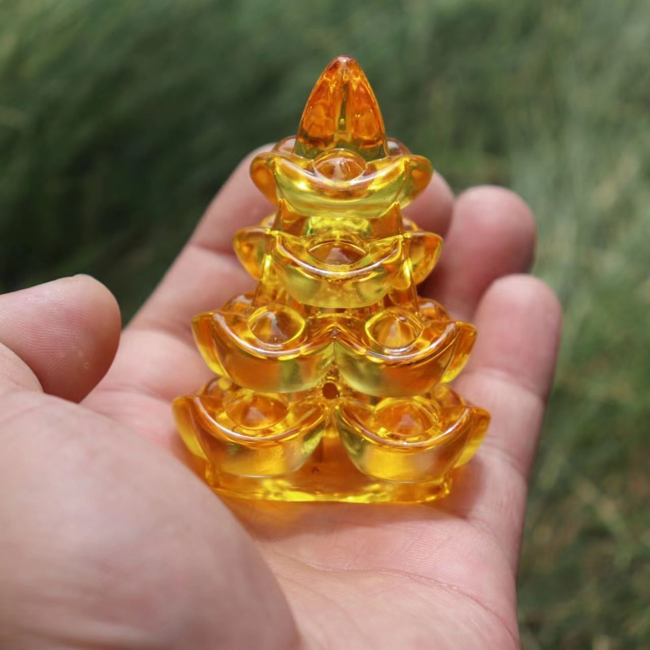 天然水晶琉璃元宝塔招财琉璃塔招财宝塔招财纳福办公室旺财