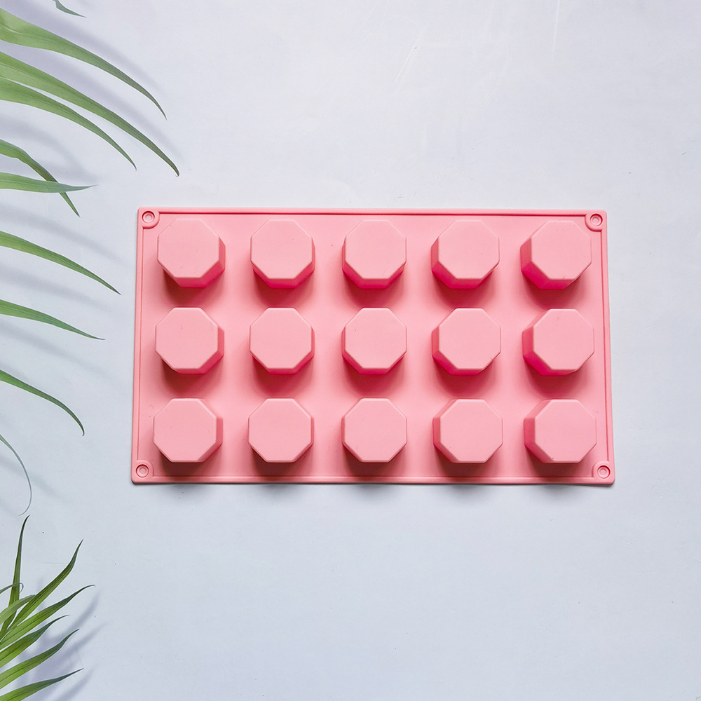 15 litros 8 lados columnar 72 molde de silicona pastel helado pudín molde de postre jabón utensilios