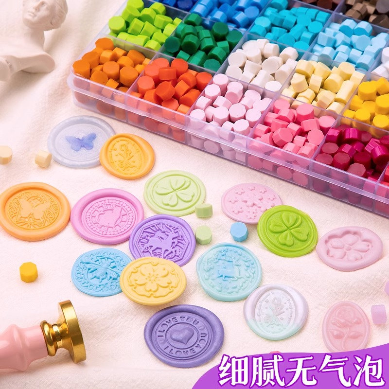왁스 봉인 세트 왁스 왁스 입자 전체 세트 초보자 여자 어린이 장난감 왁스 카드 스티커 전체 세트 도매