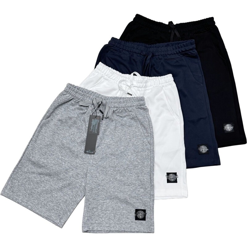 New Foreign Trade Summer Stone Island Pure Cross-Border Shorts with Embroidered Logo, Casual Men's Trendy Pants