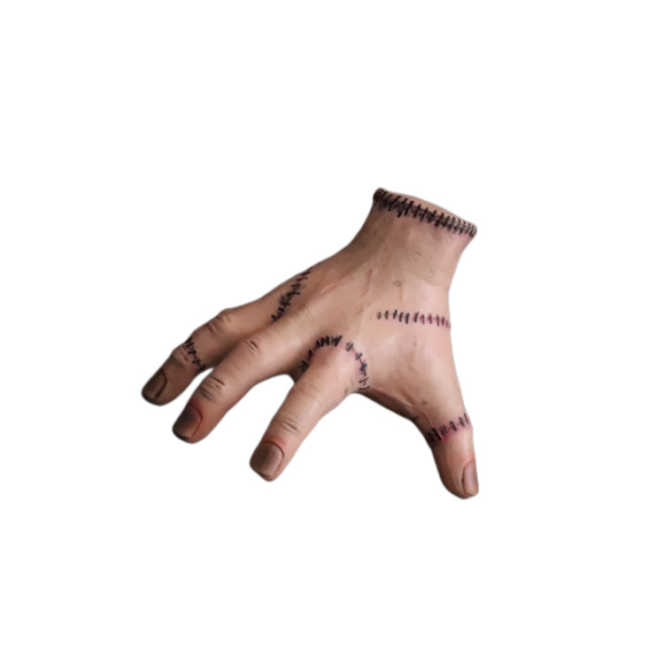 Miércoles cosas Adams familia miércoles roto mano Palma Halloween horror adornos de látex