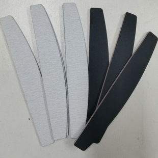 Cross-Border Hot-Selling Gray Sand Black Sand Nail File Half-Moon File Nail File Sponge Nail File Nail Polishing