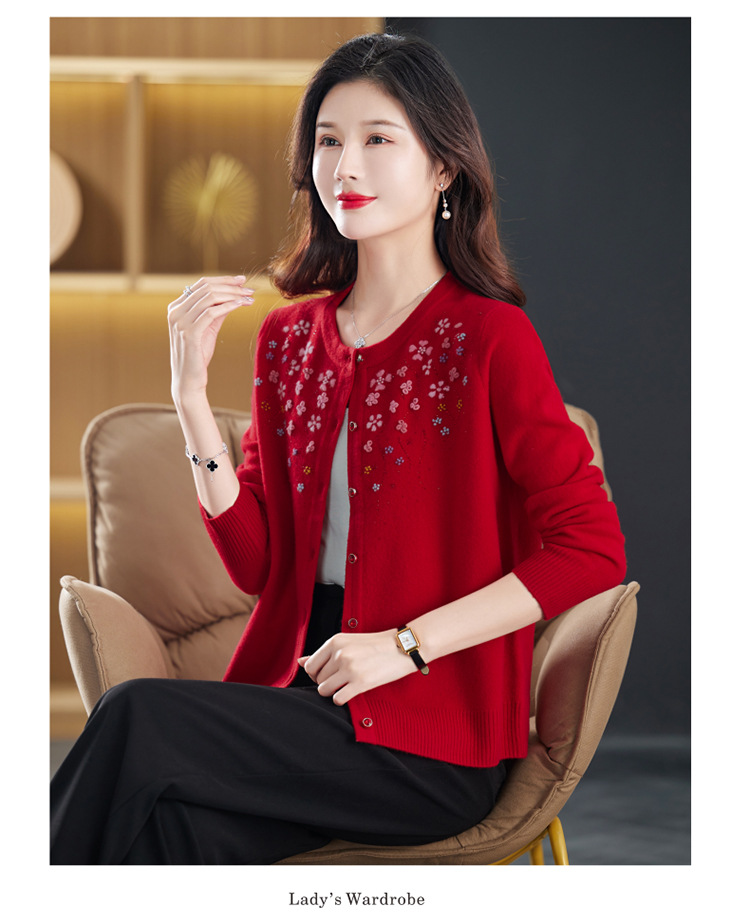 E6001 1740K ÁO LEN NỮ TAIRYA ÁO LEN DÁNG DỘNG MÙA XUÂN THU ĐÔNG TRUNG NIÊN THỜI TRANG NỮ G05 SẢN PHẨM MỚI