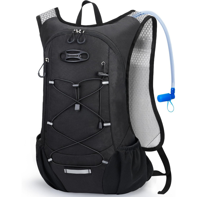 Lightweight Hydration Backpack with 2-Liter Water Bladder, Running Backpack Suitable for Cycling, Hiking, and Festivities, for Men and Women