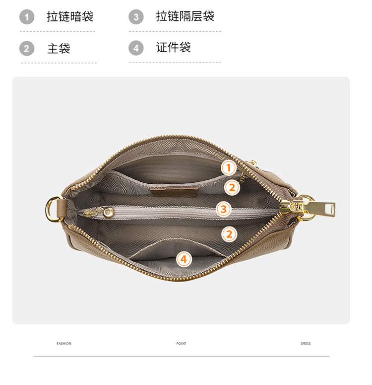 大容量牛皮斜挎包