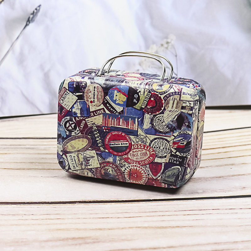 Retro maleta mini maleta caja de hierro caja de dulces monedero caja de monedas de regalo creativo caja de metal caja de embalaje