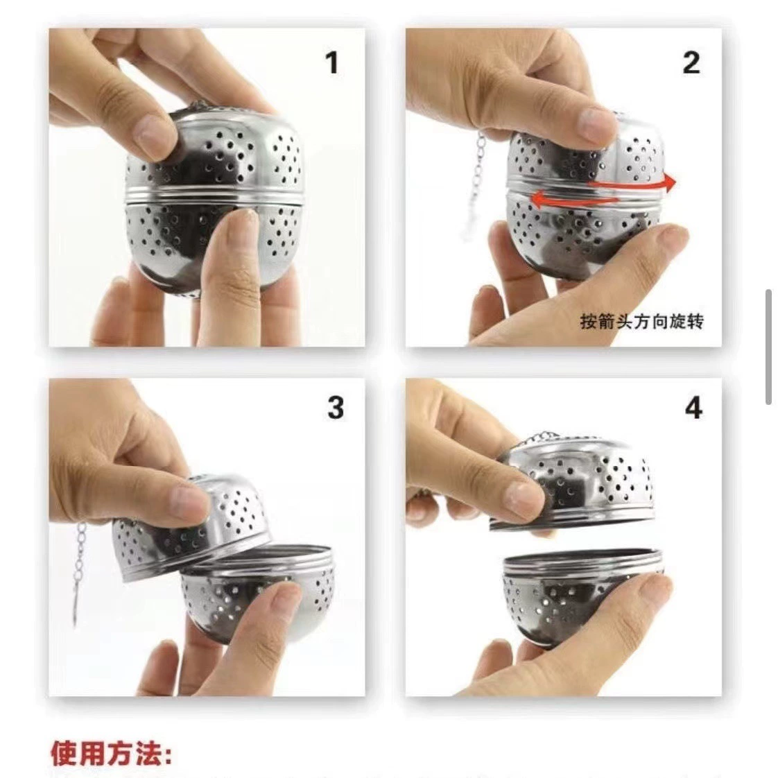 Stainless steel tea ball egg type tea brewer Weibao tea leak hot pot braised ball kitchen gadget seasoning ball manufacturer