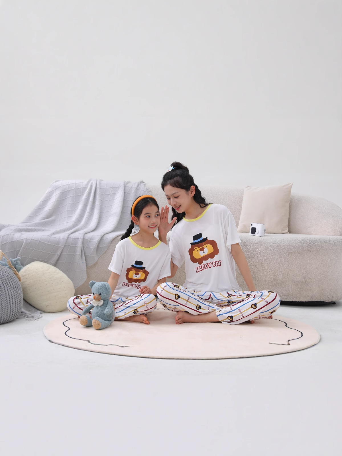 Nueva ropa de aire acondicionado modal suelta y deshuesada ropa para niños traje de servicio a domicilio para niños de manga corta pijamas para niñas de manga larga