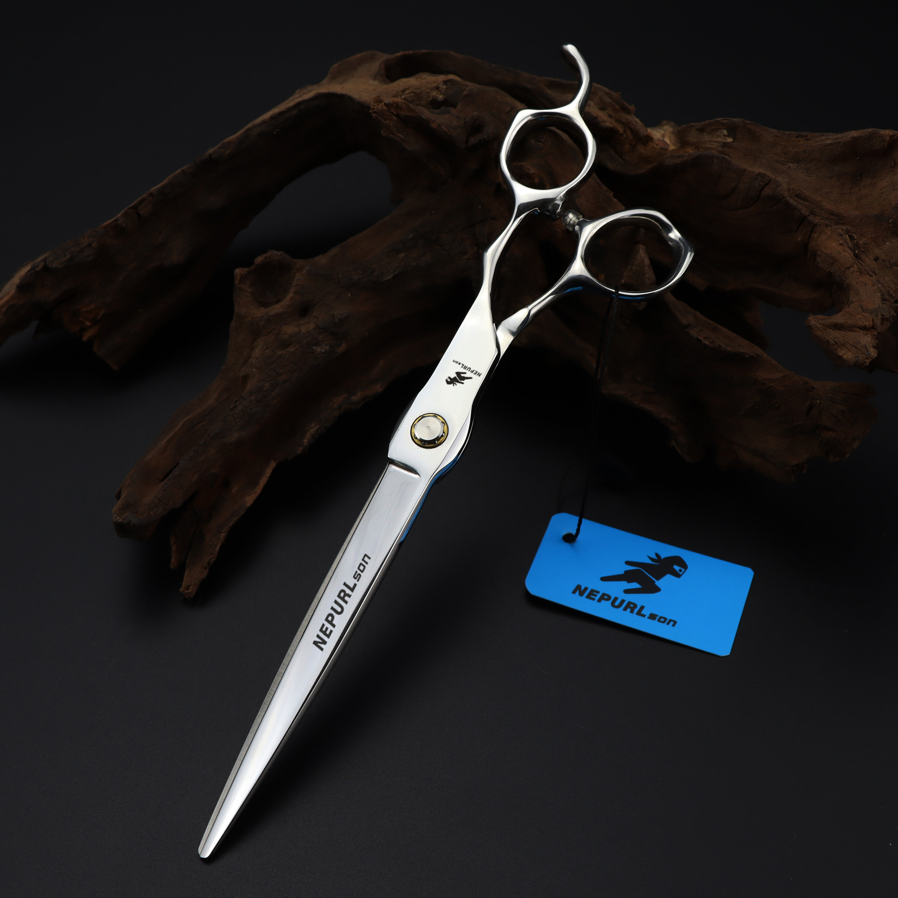 8.0inch VG10 High-end Professional Straight Scissors Pet Grooming Bearing Screw With Bag_voghion.com