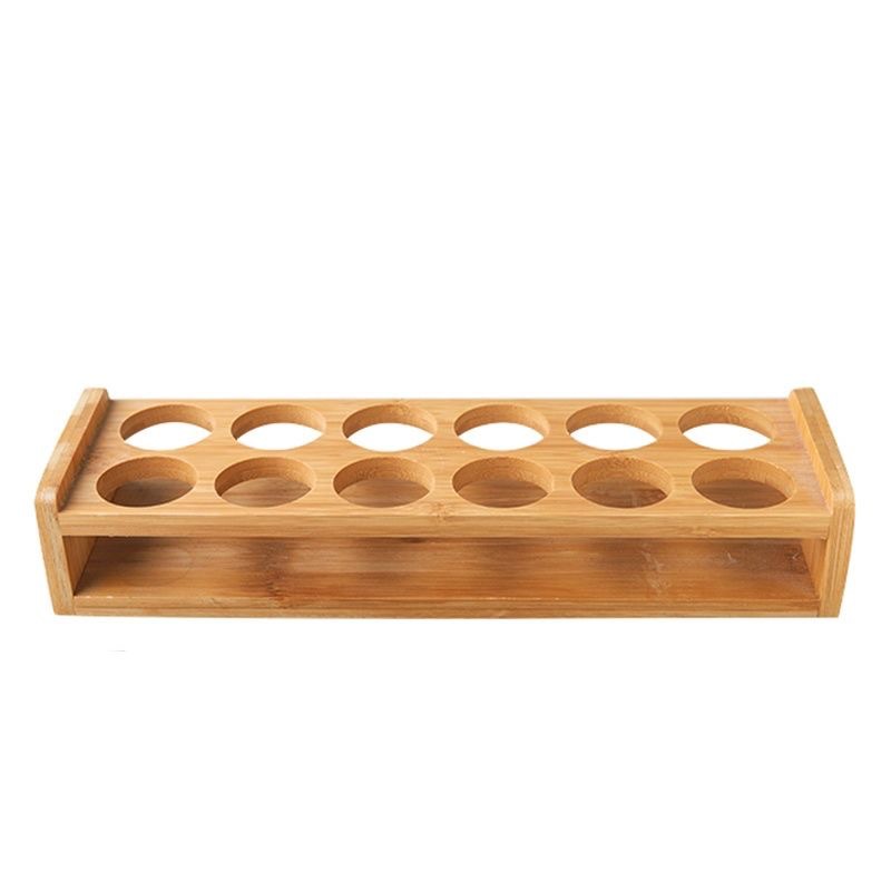 Vaso de vino de bambú y madera conjunto de tazas de bala de almacenamiento de tazas domésticas dispensador de licor un soporte de tazas image 6