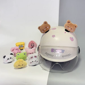Electric motorcycle helmet decoration doll bear frog sticker