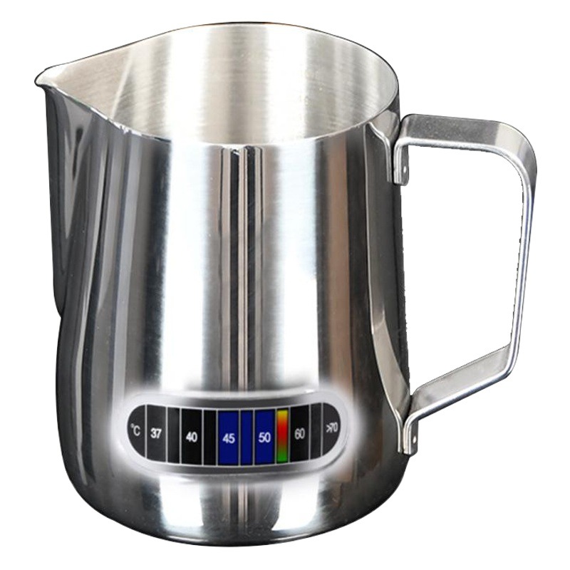 Manufacturer 600ml Temperature Sticker Latte Art Cup Stainless Steel Temperature Latte Art Cup Milk Foam Cup Coffee Set