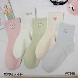 爱嘀嗒26秋冬新款少年袜可爱动物款中筒袜男女童潮袜无骨袜透气