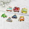 Metal ambulance, transport, pendant, earrings, accessory with accessories, fire truck, handmade