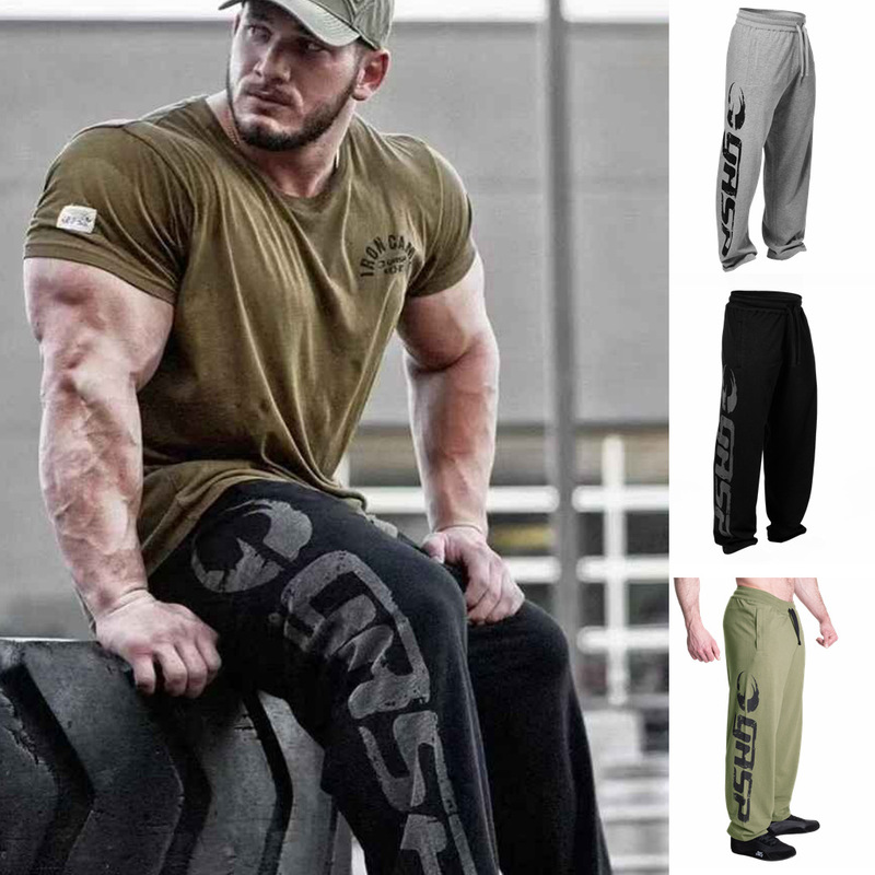 Gasp Autumn and Winter Warm Loose Trendy Sports Bodybuilding Fitness European Size Loose Casual Pants Dropshipping New Style