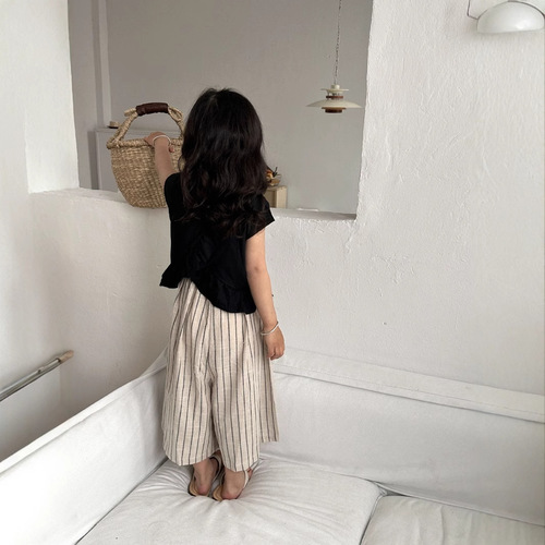 2025 Spring and Summer Girls' Short-Sleeve Set Children's Fashion and Trendy Sports and Leisure Two-Piece Set Baby Clothes