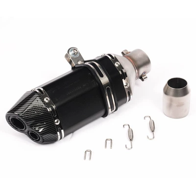 Little Ninja 250, Yongyuan 350R25/R3, Exhaust pipe - 4-double-tail-short-small-hexagon-black