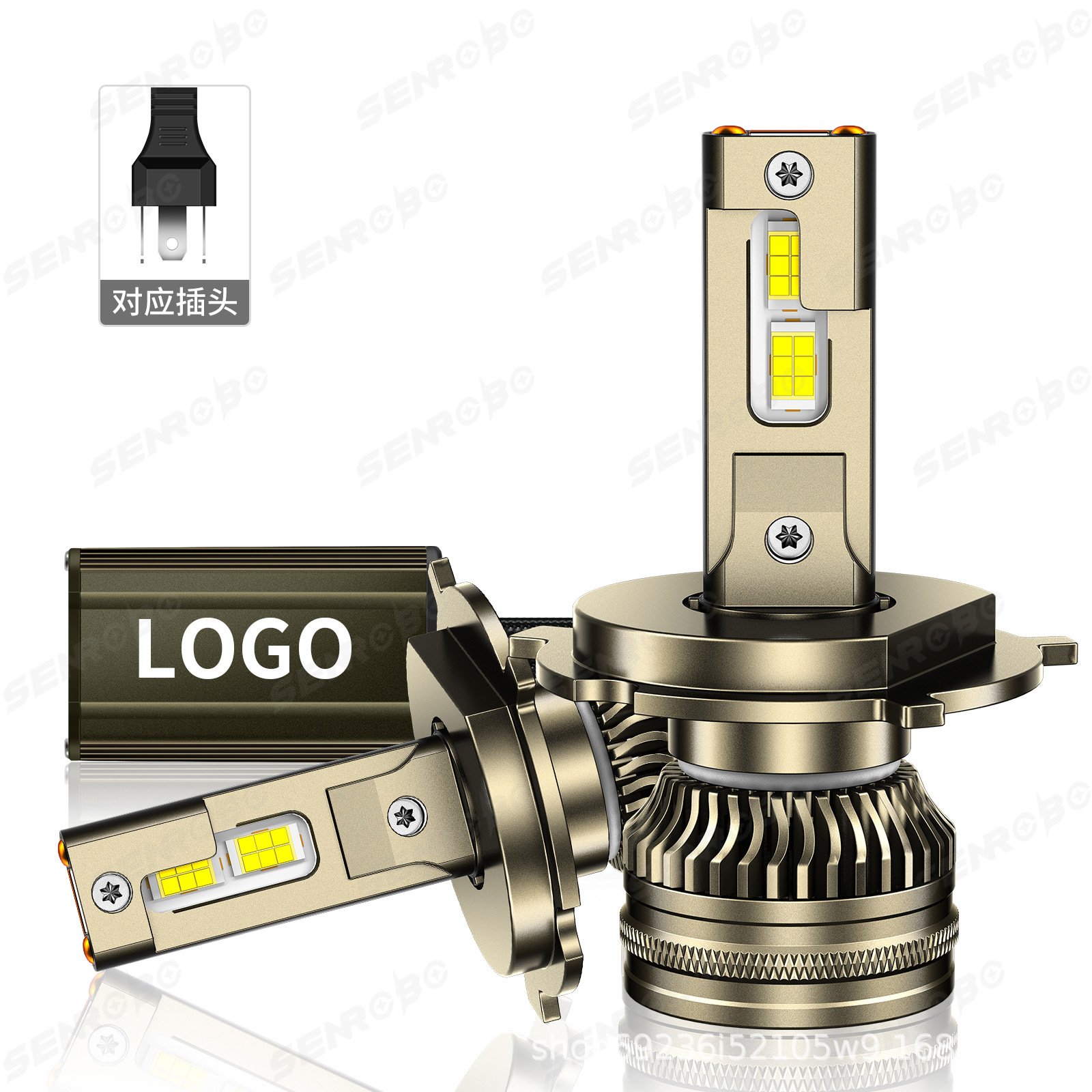 SENROBO vehículo especial condujo faro K16 doble tubo de cobre super brillante 110W faro H1H7H4H11