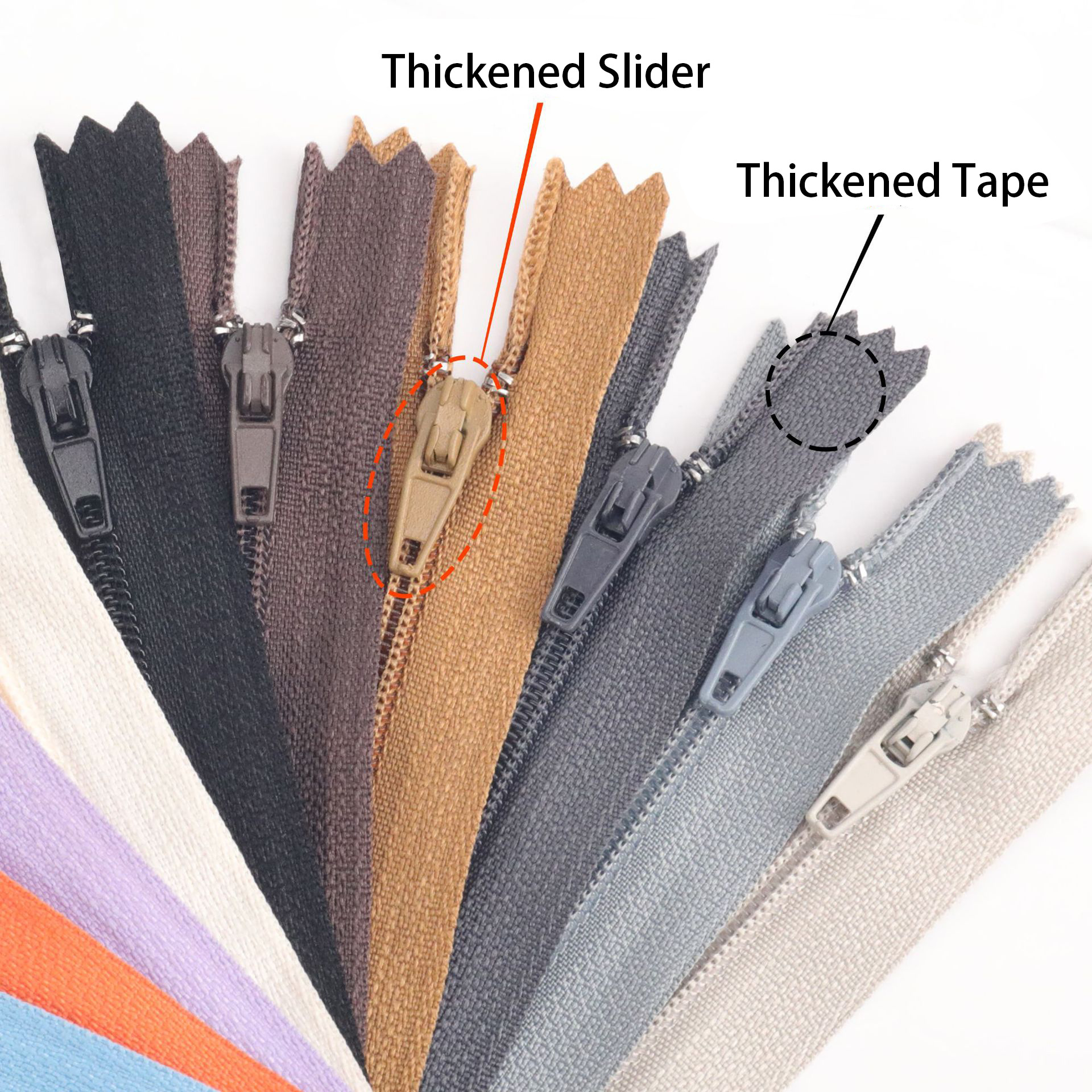 Factory Stock Auto Lock Zippers 3# ClosedEnd Nylon Zipper