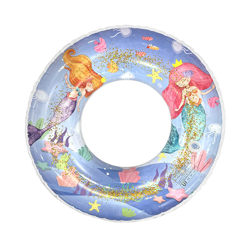 Nuevo estilo de flotador de natación para padres e hijos, flotador de dibujos animados de doble airbag para axilas, flotador inflable ecológico y grueso para exteriores.