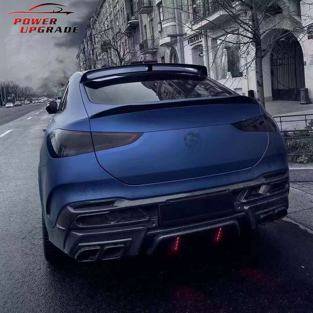 Suitable for Mercedes-Benz Gle Coupe W167 Modified Rear Bumper Carbon Fiber Ld Style Rear Lip Exhaust Pipe Kit