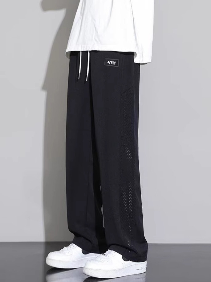 Pantalones casuales de secado rápido transpirables para hombres, pantalones deportivos delgados sueltos para hombres, pantalones casuales para hombres, pantalones de verano